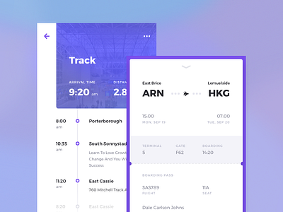 Rodman UI Kit: Travel android app card color concept ios kit mobile pass travel ui kit ux