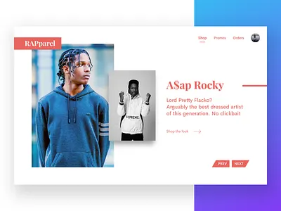 WIP #InvisionStudioExport 1/10 🎤 artist design desktop e commerce invision rap shop studio ui ux web website