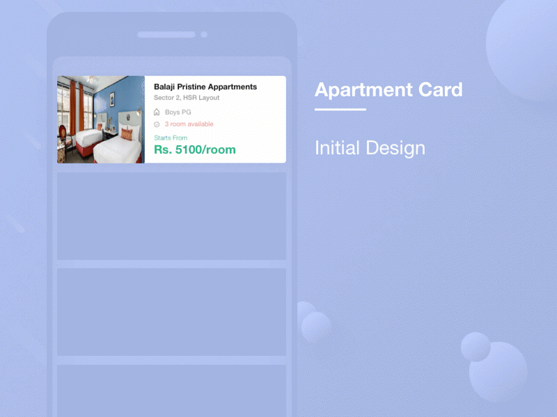 Apartment Card | Data Driven Design by Kunal Satpal on Dribbble