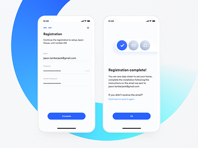 Registration Steps app ios iphone x minimal registration ui ux