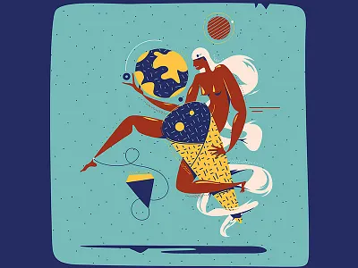 Planet Ice Cream blue cone flat green london naked paris planet pyramid woman yellow