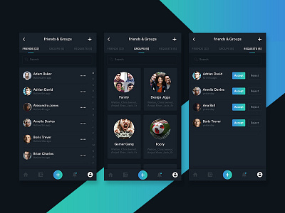 Split - Friends & Groups cash event friend requests friends groups home mobile pay requests share split