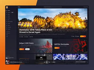 Q-dance Platform [Web App] events merchandise music news platform player q dance qdance radio video vod