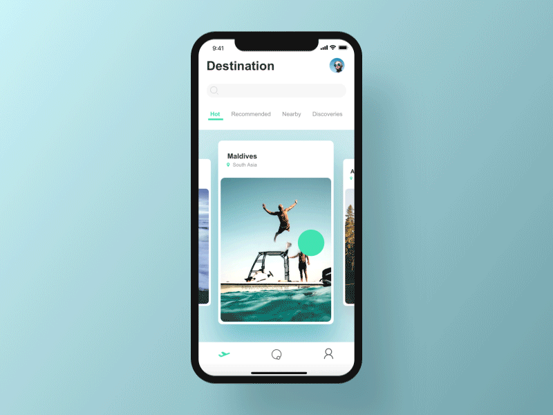 travel animation app dimest gif travel ui ux