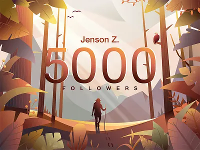 Dribbble 5K Club 5k celebration club design dribbble flat illustration illustrator