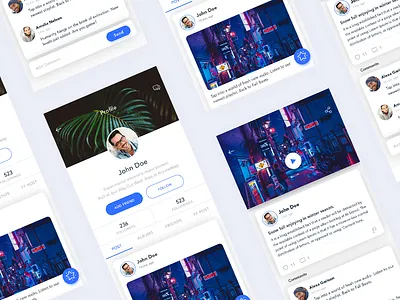 Profile app clean iphonex minimal profile timeline