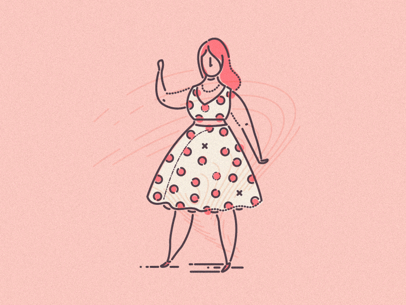 Women of colour character colour dress fashion illustration james oconnell lines minimal paris thumbprint travel woman