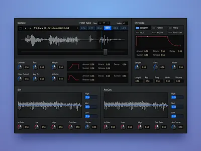 ⚡️Wavy Tables ⚡️ dark daw interface knob minimal music plugin ui vst