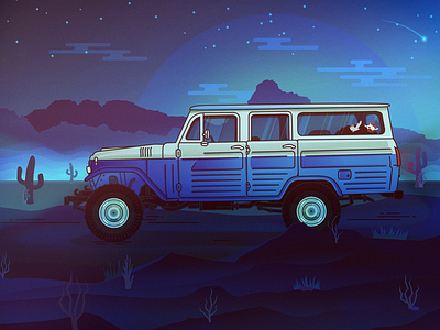 Toyota FJ45 LV affinity designer car illustration toyota vector art