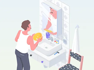 Smile character isometric rboy reality rocketboy smile social