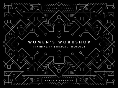 Women's Workshop Branding branding connected lines monoline pattern textile vector womens workshop woven