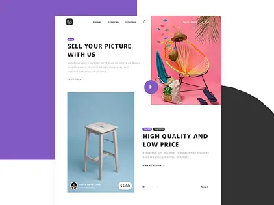 #Exploration Pic. website - landing page clean color design landingpage picture popular simple static trending ui ux website