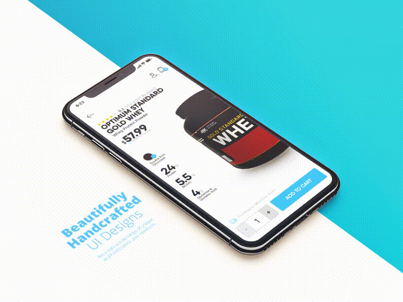 Nutrition Application Favourites 3d animation app clean design gif inspiration nutrition ui
