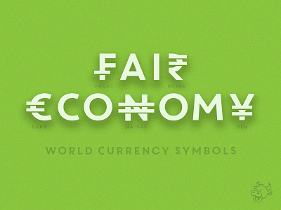 Faireconomy Wordmark currency equal symbol euro franc logo money nairas rupee type wordmark yen