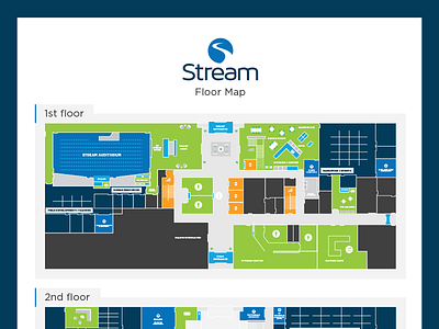 Stream Office Floor Map cartography floor map floor plan floorplan layout map maps navigation office map way finding wayfinding