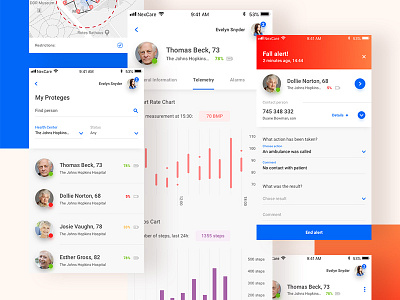 NexCare - mobile app android app application band care health ios mobile product ui ux