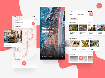 Blist Travel App app bucket flat interface ios list mobile transport travel trips ui ux