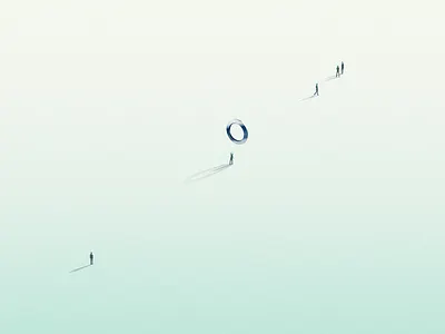 Coast clean color geometric gradient illustration light minimal shadow simple texture