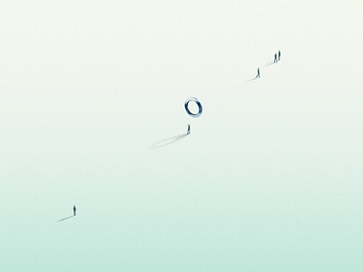 Coast clean color geometric gradient illustration light minimal shadow simple texture