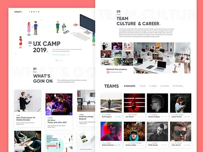 Kraft | Website agency clean flat interface kraft minimal ui ux website