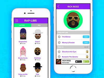 Raplibs emoji icon imessage rapper soundbite