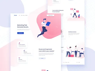 Scalo Marketing Landing page agency animation app business clean curve illustration landing page user interface website