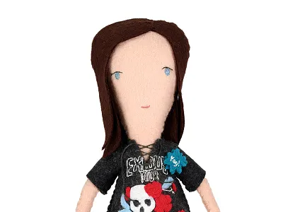 Moo Doll #151 anniversary art boxing gloves doll employee felt gift portrait stitched