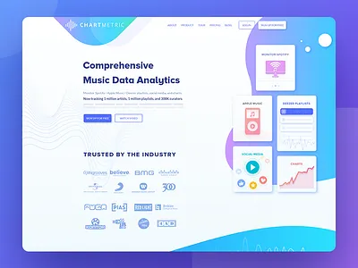 Music Data Analytics apple music audio landing music playlists psd sound tracking ui ux web