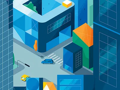 City builder career cars city colors digital flat google textures