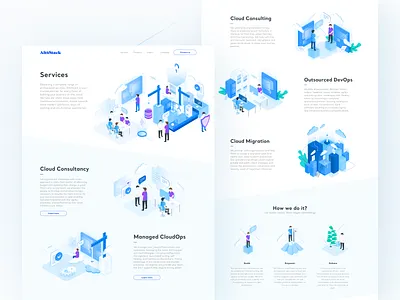 AltoStack - Services cloud consultancy devops illustration isometric ui ux