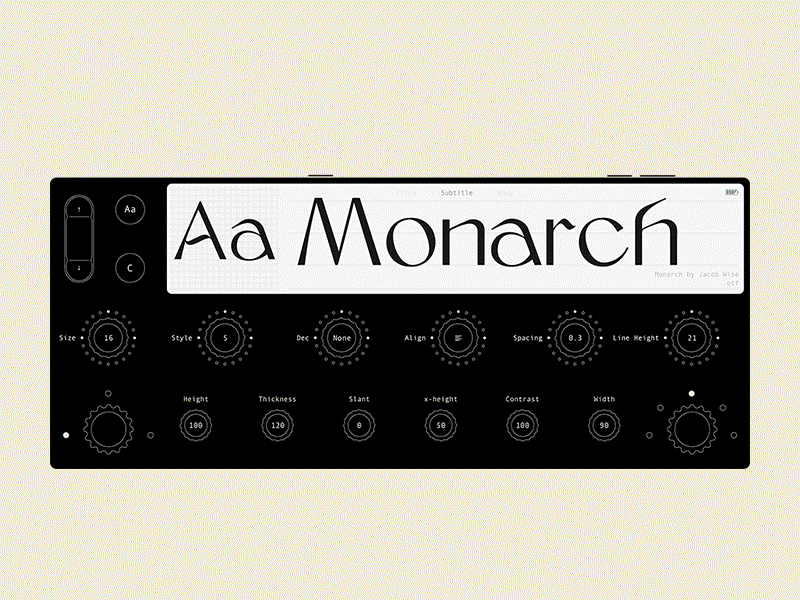 Some colors for Typesetter analog device fonts gadget industrial type typesetting typography