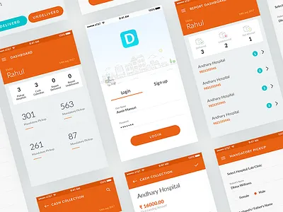 Logistics Tracking app app dashboard design dribbble flat design freelancer icon set illustration iphonex login screens ui ux