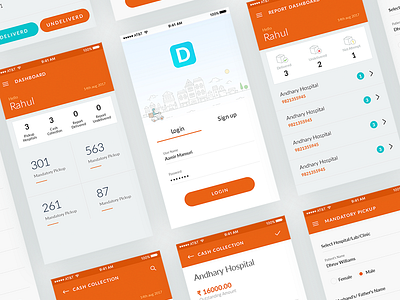 Logistics Tracking app app dashboard design dribbble flat design freelancer icon set illustration iphonex login screens ui ux