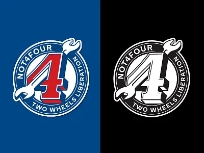Not4four Sticker apparel branding four icon motorbike motorcycle sign sticker tool wrench
