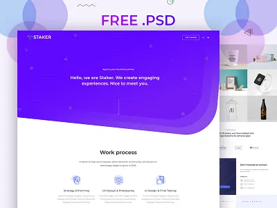 Free Portfolio PSD Template free personal portfolio psd ui