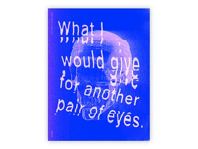 (Poster) The Chrisolux Project — “Delicious Apple” abstract blue chrisolux design eyes glitch poster type typography