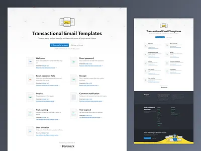 Transactional Email Templates Landing Page desktop email homepage landing landing page one page ui web website