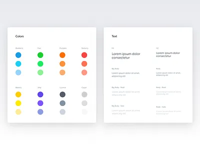 Color and text - Spotangels Design System colors colors palette design system guide guidelines pos stats style guide ui elements ui guide ui style