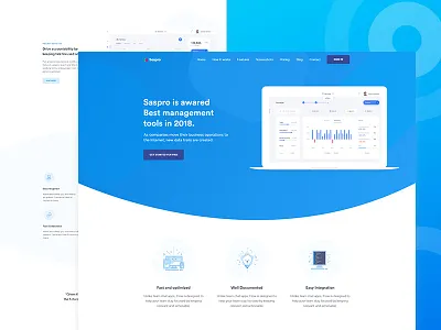 Management Software Landing Page clean design gradient illustration landing software tech trend ui ux webapp website
