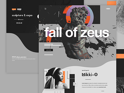 FOGOD - Art & Expo - Part #2 art expo art gallery landing page minimal design one page paintings landing page sculpture landing page ui design web design website design
