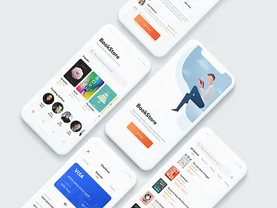 Bookstore app bookstore iphone x shop ui ux