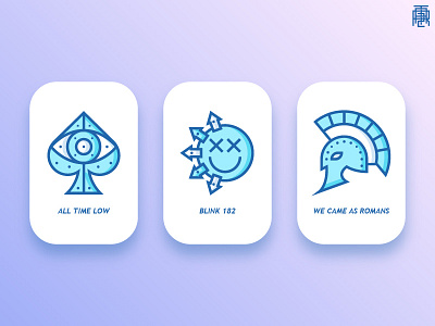 Band Goes Icon Part 02 all time low blink 182 blue emoticon eye helmet icon roman rome spades we came as romans