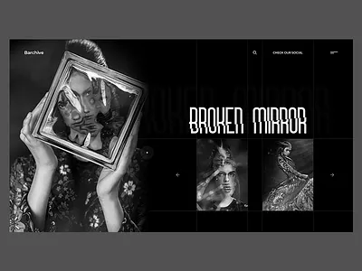 Barchive black fashion photography ui ux white