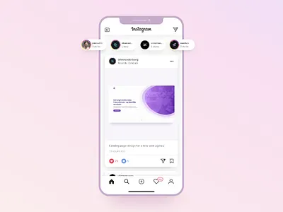 Instagram Home app concept design feed home instagram page social ui ux