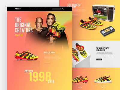 Adidas Predator Accelerator Micro Site adidas desktop micro site predator prodirect responsive ui ux