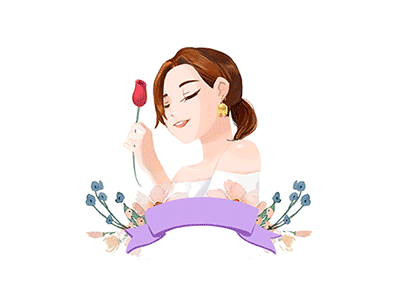 house of rose flower gif lady rose women