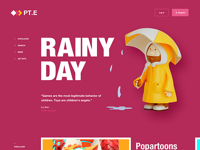 Pointer Web behance design flat font ico mining site typography ui ux web works