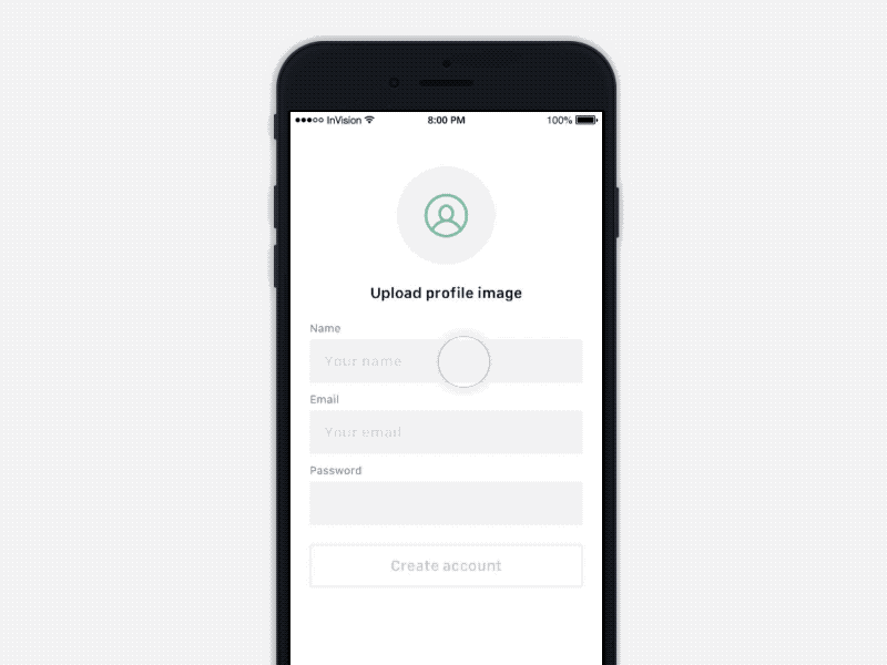 Haiku app prototype android app green haiku ios minimalistic mobile white
