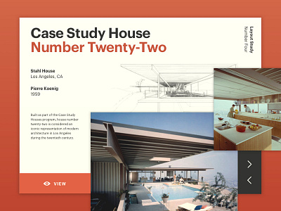 Layout Study | Number Four grid layout mid century modern ui