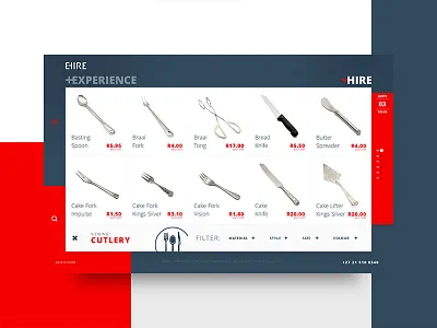 EHIRE #3 Hire Cutlery site site design ui ui animation ui motion ux website